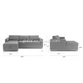 Modern Sectional Sofa Soma Dawn Gray Left Sectional Sofa Bed Factory